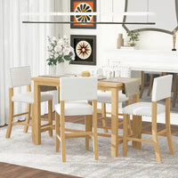 Table de salle à manger hauteur comptoir 5 pièces avec 4 chaises