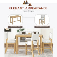 Table de salle à manger hauteur comptoir 5 pièces avec 4 chaises