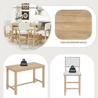 Table de salle à manger hauteur comptoir 5 pièces avec 4 chaises