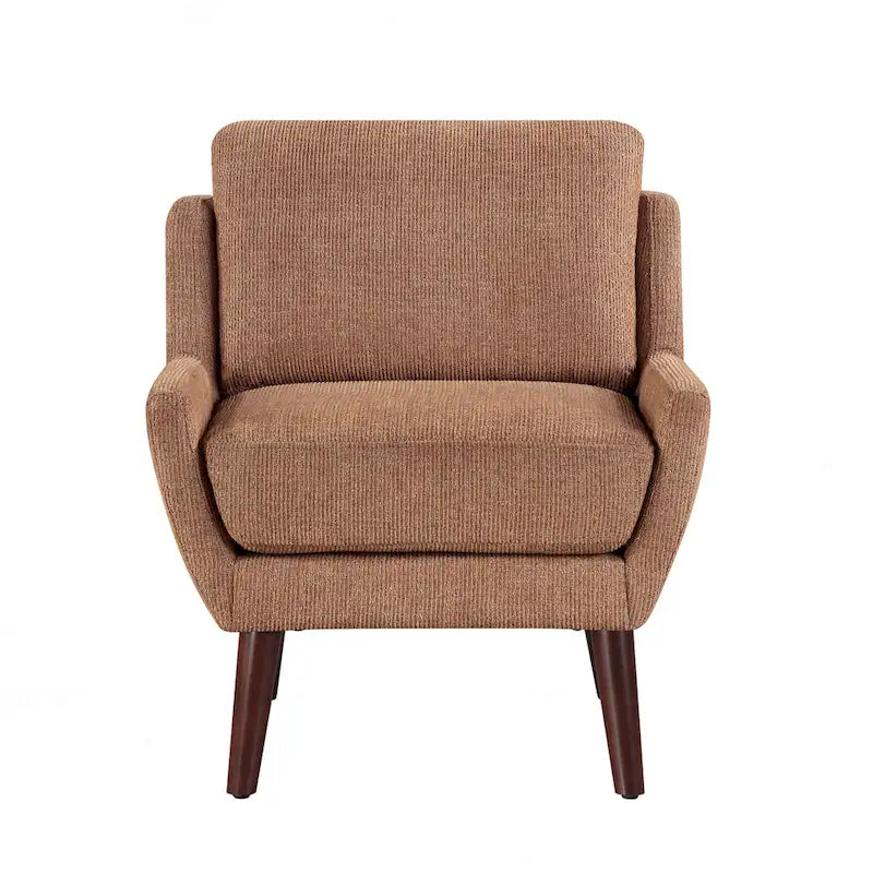 Fauteuil d'appoint contemporain confortable avec revêtement durable et pieds en bois massif