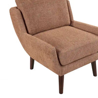 Fauteuil d'appoint contemporain confortable avec revêtement durable et pieds en bois massif