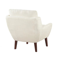 Fauteuil d'appoint contemporain confortable avec revêtement durable et pieds en bois massif