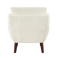 Fauteuil d'appoint contemporain confortable avec revêtement durable et pieds en bois massif