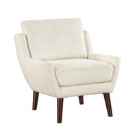 Fauteuil d'appoint contemporain confortable avec revêtement durable et pieds en bois massif