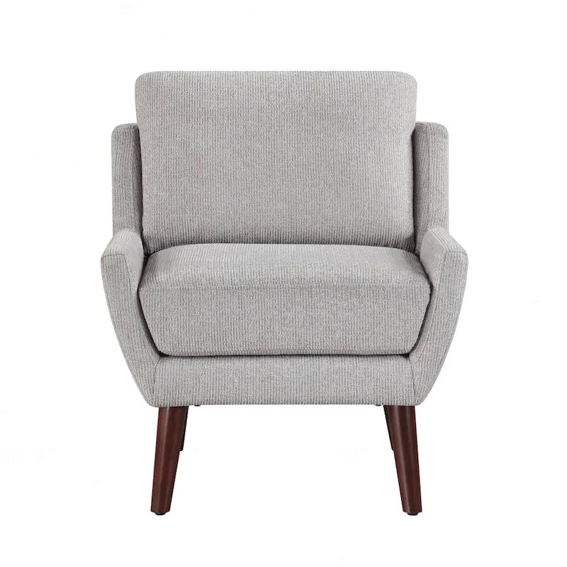 Fauteuil d'appoint contemporain confortable avec revêtement durable et pieds en bois massif