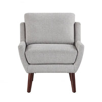 Fauteuil d'appoint contemporain confortable avec revêtement durable et pieds en bois massif