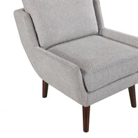 Fauteuil d'appoint contemporain confortable avec revêtement durable et pieds en bois massif