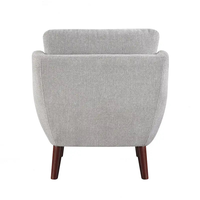 Fauteuil d'appoint contemporain confortable avec revêtement durable et pieds en bois massif