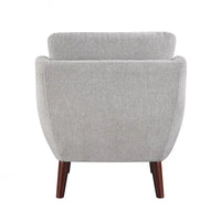 Fauteuil d'appoint contemporain confortable avec revêtement durable et pieds en bois massif