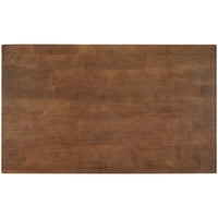 Îlot de cuisine rustique fixe en bois massif de 114 cm, table à manger et de préparation en bois d'hévéa avec deux étagères ouvertes.