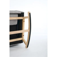 Fauteuil à bascule moderne avec pieds en bois massif, fauteuil à bascule rembourré pour chambre de bébé