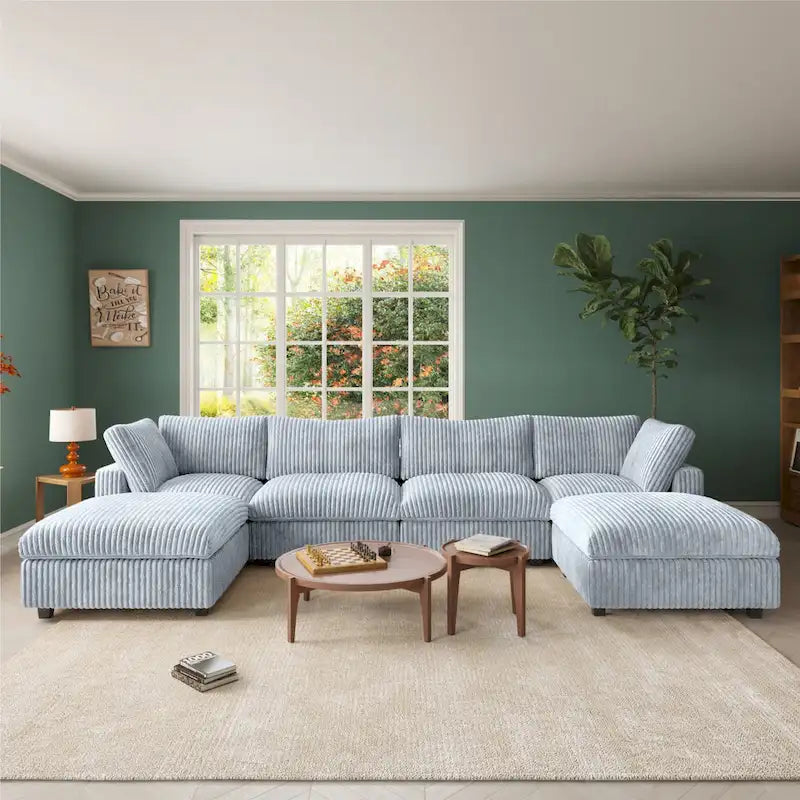 Canapé sectionnel modulable 157.48, canapé-lit moderne à assise profonde pour salon