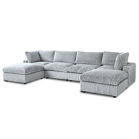 Canapé sectionnel modulable 157.48, canapé-lit moderne à assise profonde pour salon