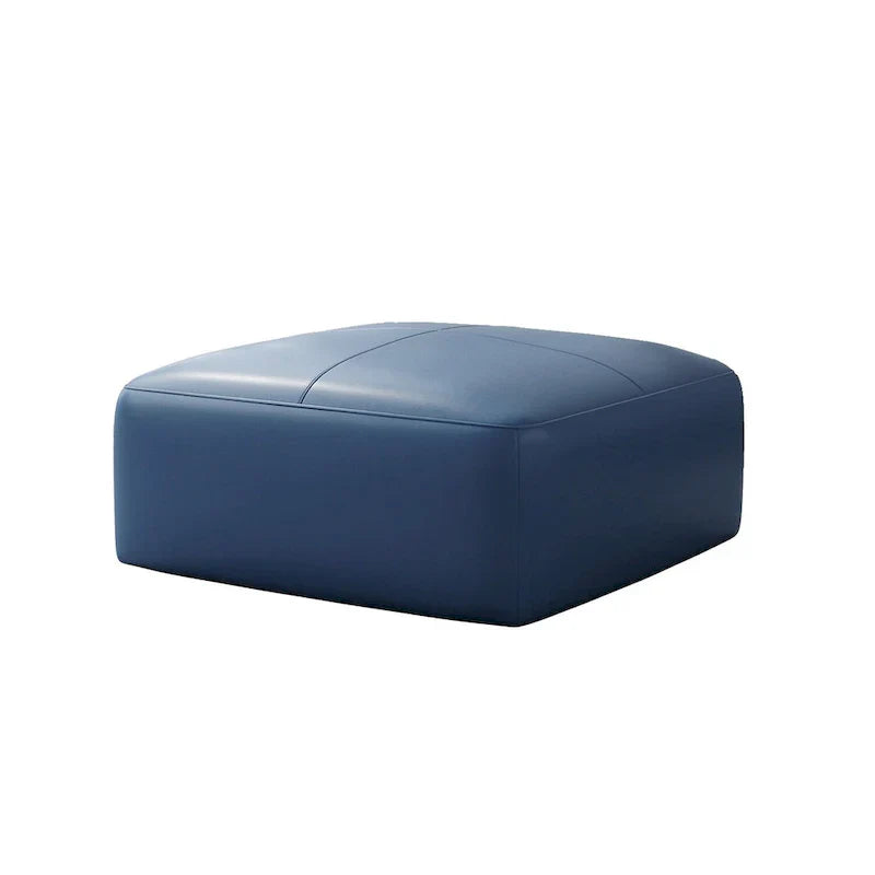 Ottoman en cuir véritable, Pouf rembourré pour salon