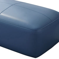 Pouf en cuir véritable, banc capitonné de 109 cm pour salon et chambre à coucher