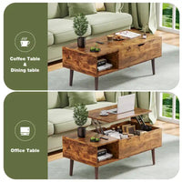 Sweetcrispy Tables basses de rangement en bois à plateau relevable