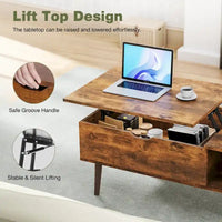 Sweetcrispy Tables basses de rangement en bois à plateau relevable