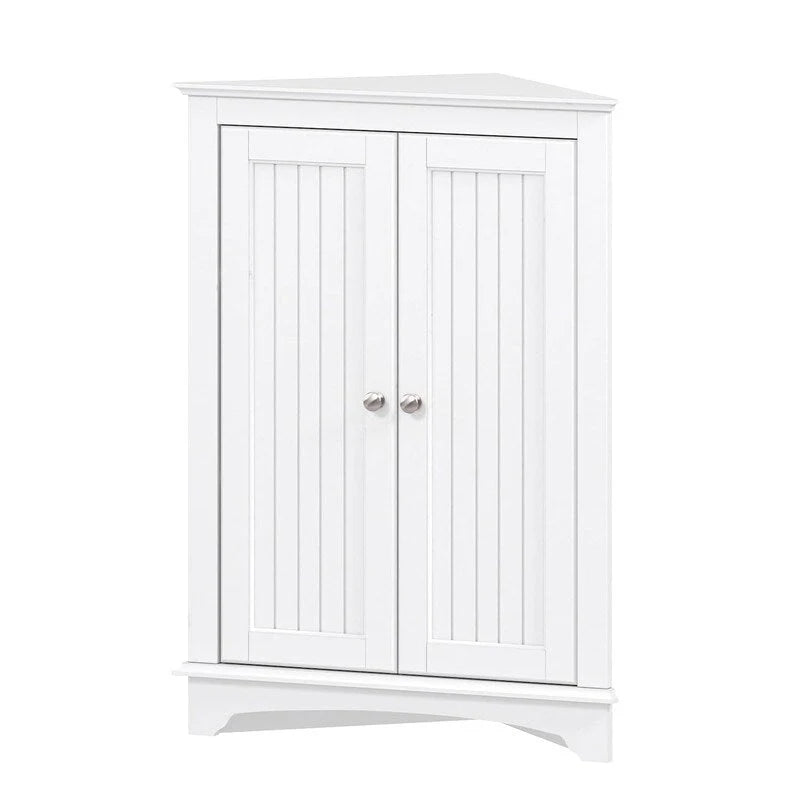 Meuble d'angle bas à deux portes et étagères – 12.4P x 23.62L x 31.89H
