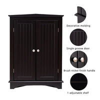 Meuble d'angle bas à deux portes et étagères – 12.4P x 23.62L x 31.89H