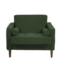Fauteuils d'appoint modernes rembourrés, larges fauteuils en velours côtelé pour le salon
