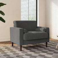 Fauteuils d'appoint modernes rembourrés, larges fauteuils en velours côtelé pour le salon