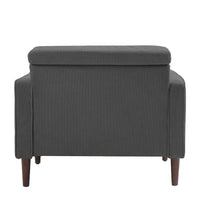 Fauteuils d'appoint modernes rembourrés, larges fauteuils en velours côtelé pour le salon