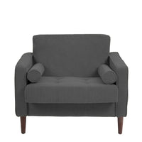 Fauteuils d'appoint modernes rembourrés, larges fauteuils en velours côtelé pour le salon