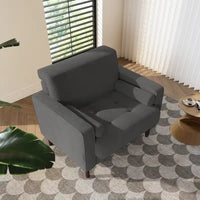 Fauteuils d'appoint modernes rembourrés, larges fauteuils en velours côtelé pour le salon