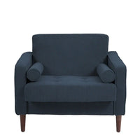 Fauteuils d'appoint modernes rembourrés, larges fauteuils en velours côtelé pour le salon