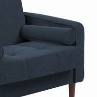 Fauteuils d'appoint modernes rembourrés, larges fauteuils en velours côtelé pour le salon