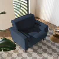 Fauteuils d'appoint modernes rembourrés, larges fauteuils en velours côtelé pour le salon