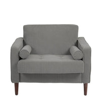 Fauteuils d'appoint modernes rembourrés, larges fauteuils en velours côtelé pour le salon