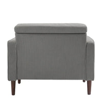 Fauteuils d'appoint modernes rembourrés, larges fauteuils en velours côtelé pour le salon