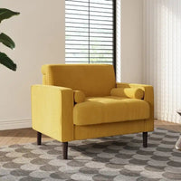 Fauteuils d'appoint modernes rembourrés, larges fauteuils en velours côtelé pour le salon