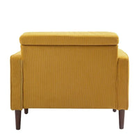 Fauteuils d'appoint modernes rembourrés, larges fauteuils en velours côtelé pour le salon