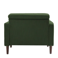 Fauteuils d'appoint modernes rembourrés, larges fauteuils en velours côtelé pour le salon