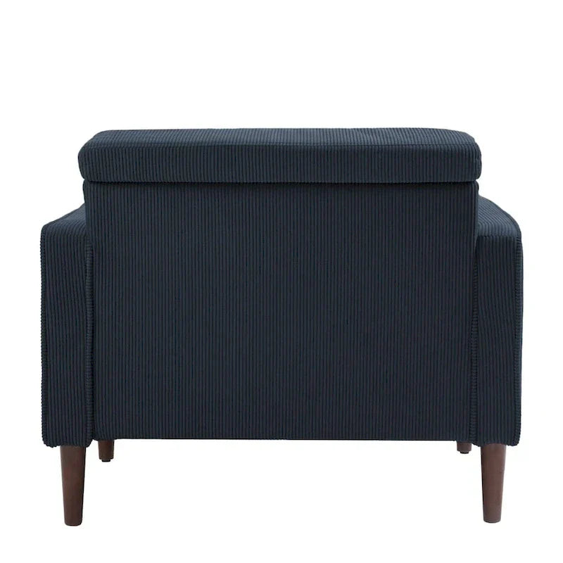 Fauteuils d'appoint modernes rembourrés, larges fauteuils en velours côtelé pour le salon