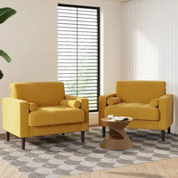 Fauteuils d'appoint modernes rembourrés, larges fauteuils en velours côtelé pour le salon