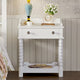 Table de chevet rétro, avec tiroir et étagère ouverte pour chambre à coucher
