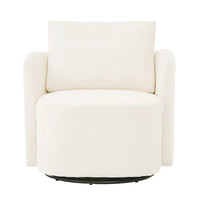 Fauteuil pivotant à 360°, fauteuil baril d'appoint 29,9 po, fauteuil canapé pivotant rembourré au design incurvé