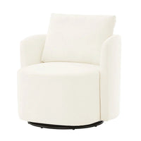 Fauteuil pivotant à 360°, fauteuil baril d'appoint 29,9 po, fauteuil canapé pivotant rembourré au design incurvé