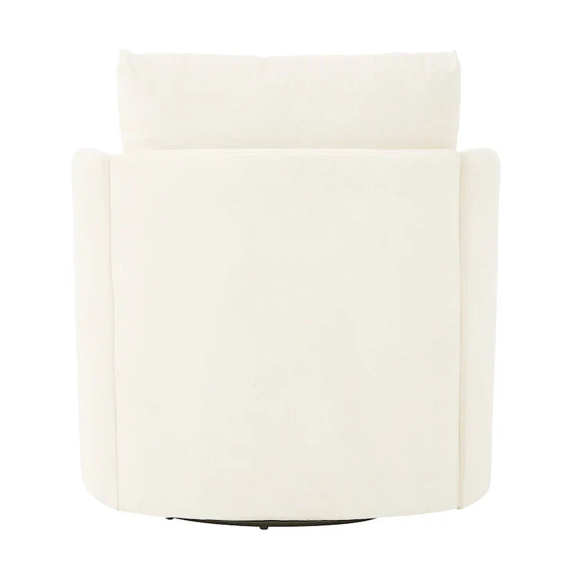 Fauteuil pivotant à 360°, fauteuil baril d'appoint 29,9 po, fauteuil canapé pivotant rembourré au design incurvé