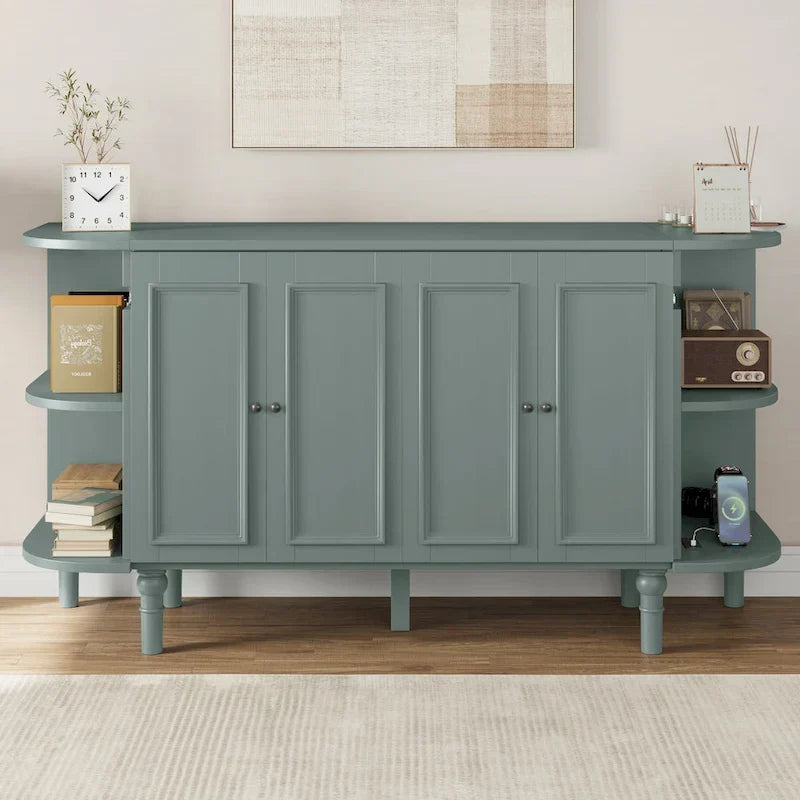 Lit escamotable de ferme, lit pliant plateforme, lit escamotable convertible de style commode/cube avec étagères incurvées et station de recharge