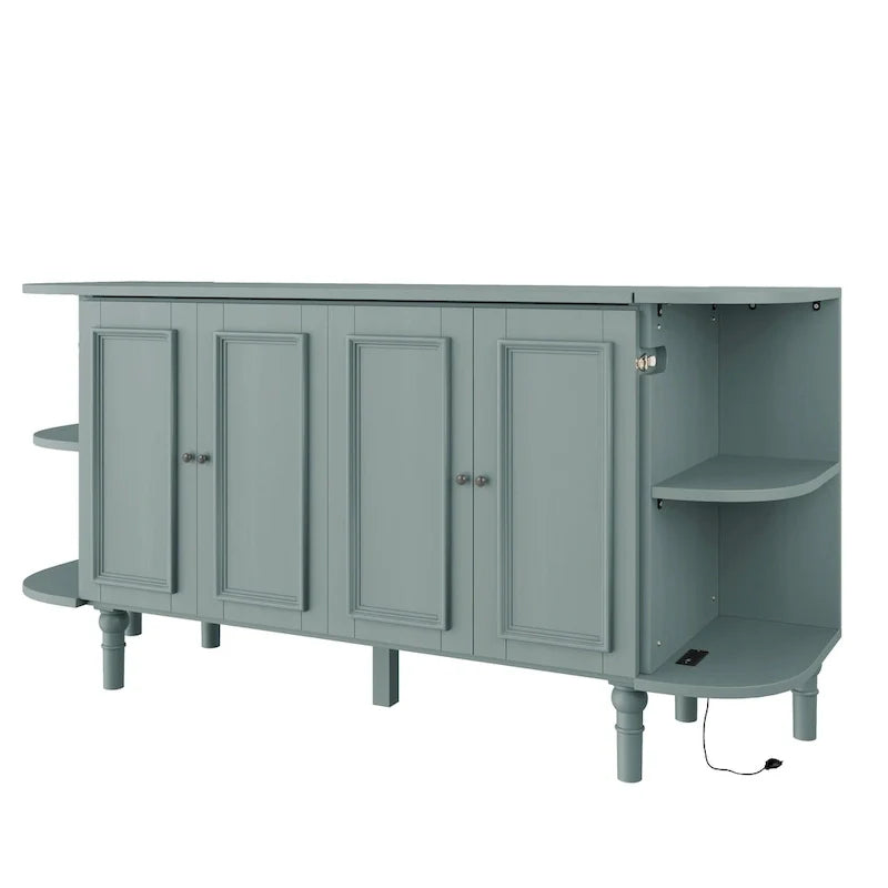 Lit escamotable de ferme, lit pliant plateforme, lit escamotable convertible de style commode/cube avec étagères incurvées et station de recharge