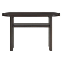 Console élégante et minimaliste avec bords arrondis et étagère robuste pour entrée