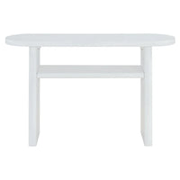 Console élégante et minimaliste avec bords arrondis et étagère robuste pour entrée