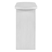 Console élégante et minimaliste avec bords arrondis et étagère robuste pour entrée