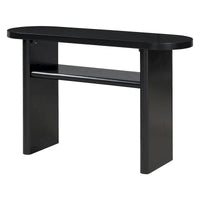 Console élégante et minimaliste avec bords arrondis et étagère robuste pour entrée