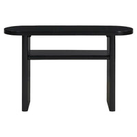 Console élégante et minimaliste avec bords arrondis et étagère robuste pour entrée