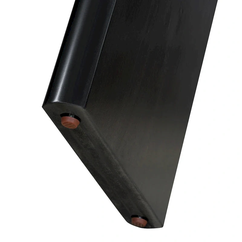 Console élégante et minimaliste avec bords arrondis et étagère robuste pour entrée